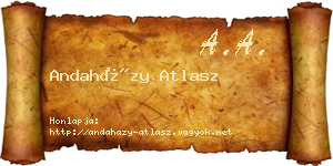 Andaházy Atlasz névjegykártya